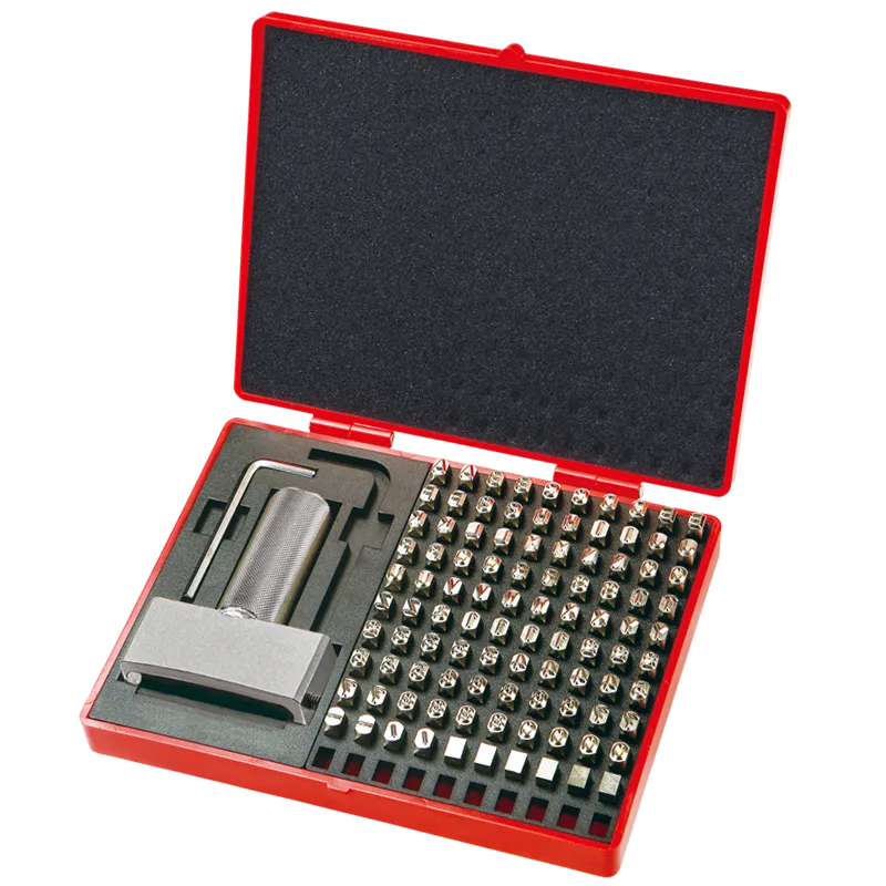 Interchangeable steel type stamps