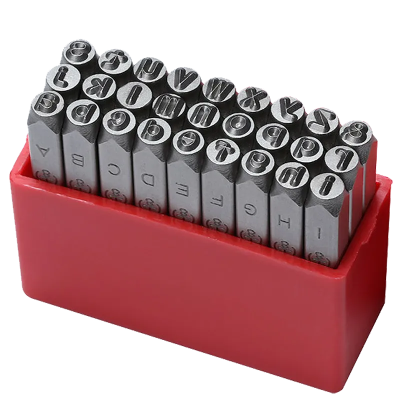 Lowercase letter steel stamps